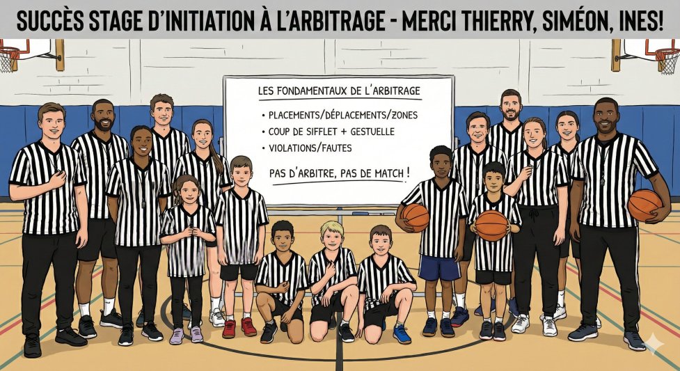 🏀 Retour sur le succès de notre stage d'initiation à l'arbitrage !